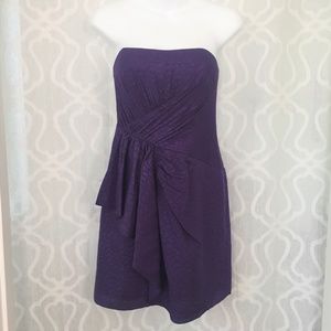 Shoshanna Purple Silk Strapless Dress